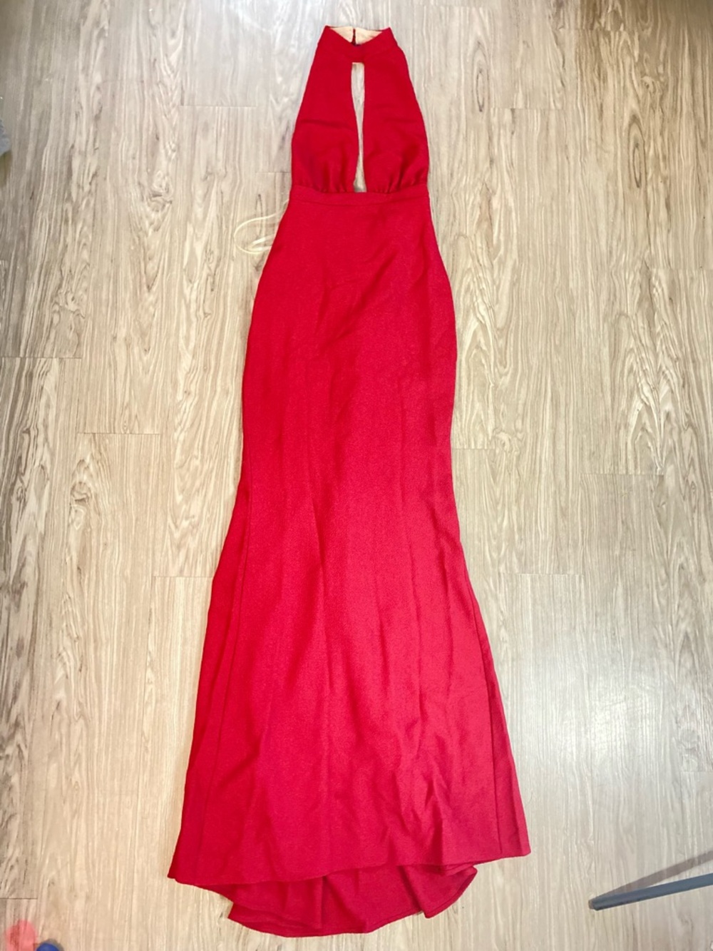 🚫Red Halter Maxi Dress Formal Gown Bodycon Mermaid Prom Evening Dress Small